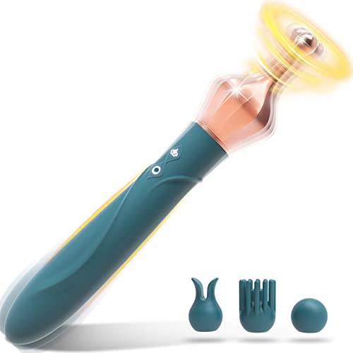 ChicLSQ Hochfrequenz Vibratoren für Sie Klitoris Nippel G Punkt Stimulator Silikon Doppelköpfig Vibrator mit 10 Vibrationsmodi Dildo Analvibrator Sexspielzeug für Frauen Paaer(Grün)