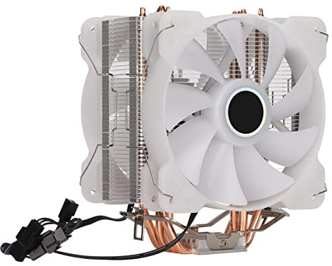 Bewinner RGB CPU Air Cooler, CPU Cooler RGB Fast Efficient Cooling Fan Computer Heat Dissipation Equipment 120mm Fan 2000±10% RPM for Intel for (dual fan)