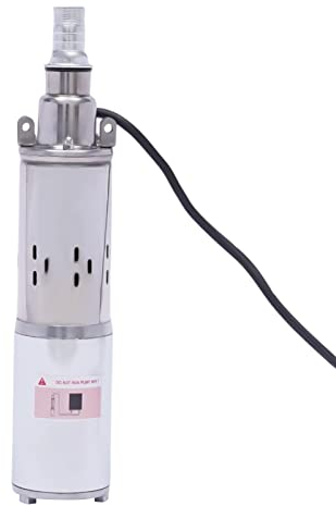 Pompa sommersa a energia solare, 12 V DC, 180 W, pompa sommersa per pozzi profondi, 20 m, 1,2 m³/h, in acciaio inox, uscita per l'agricoltura, per l'acqua domestica, irrigazione del giardino, stagni
