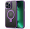 2NSPDRGNI Magnetic Case Compatible with iPhone 11 Pro Max,Translucent Matte Back Non-slip Phone Cover Protective Shockproof with Stand,Purple
