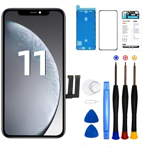 DTD Écran LCD de Rechange pour iPhone 11 6,1 - Écran Tactile - Outil de réparation pour iPhone 11 - avec modèle A2111, A2221, A2223 (Fonction Tactile 3D)