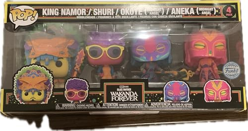 Funko STOCK1 - Marvel Pack 4 Figuren POP! Movies Vinyl Black Panther Wakanda Forever S2 9 cm