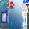 LUVSS Tapa Trasera Vidrio para Xiaomi Redmi Note 12 Pro 5G Cubre Bateria Reemplazo Kit de Reparación (Azul)