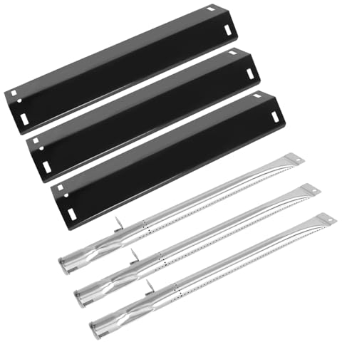 SafBbcue Wärmeplatte Flammenbändiger & Grillbrenner für Pit Boss Pro Serie 1100 Teile, Pit Boss Pro Series 1100 Holzpellet & Gas Combo Grill Ersatzteile, Edelstahlbrenner, Emailliertes Hitzezelt