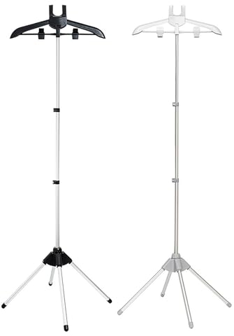 Percha para ropa de 1/2 piezas - Rejilla para vaporizador de ropa de aleación de aluminio, juego de soporte para plancha y vapor | Tenedor plegable telescópico del vaporizador de la ropa, percha de ro