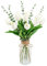 DEEMEI Bouquet artificiale con vaso di vetro, steli di eucalipto finto e tulipani finti in seta, fiori artificiali realistici al tatto, per composizioni floreali per interni, casa, feste di nozze