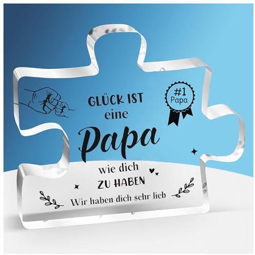 Ljevandria Papa Geschenk Geburtstag,Vatertagsgeschenk für Papa Personalisiert Geburtstagsgeschenk, Papa zu Vatertag Weihnachten,Ostergeschenk Papa Acryl Puzzle.