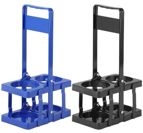 Lpitoy 2pcs Milk Bottle Holder Foldable Plastic Drink Carrier, 2 Holes Reusable Beer Bottle Carrier, Wine Bottle Carrier with Handle