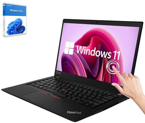 Lenovo ThinkPad T490s Ordinateur portable 14 FullHD Écran tactile | Core i7-8565U jusqu'à 4,60 GHz | RAM 16 Go | 512 Go | Win 11 Pro (reconditionné)