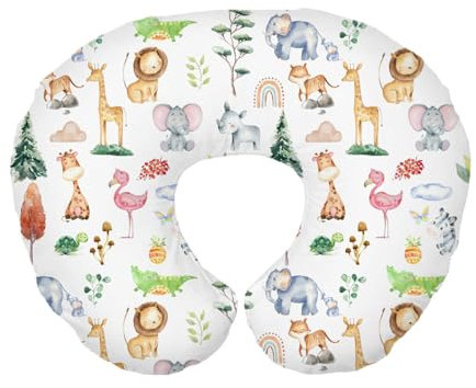 FUXIU Elegante e a forma di U cuscino per allattamento al seno, fodera per cuscino per neonati, accessorio per biancheria da letto