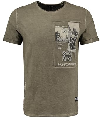 KEY LARGO Herren KLWHEELS Round T-Shirt, mil.Green (1502), L
