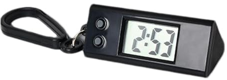 Electronic Pocket Watch, Hole Pocket Watch with Clear Screen - Accurate Timer Silent Watch, Pendant Watch, Small Key Watch for, Black, Se référer au descriptif, Refer to description