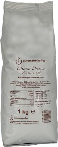 Choco Dream Gourmet 14,5% Kakaoanteil | Automatenfähiger Kakao von Automatenkaffee | 1000g