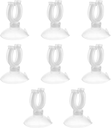 STOUUMOW 60 Pack Aquarium Suction Cups, Aquarium Suction Cup Clips - Clear Suction Cups for Fish Tank Tools, Air Hose Holder Clamps, Ideal Accessories for Fish Tank Aeration