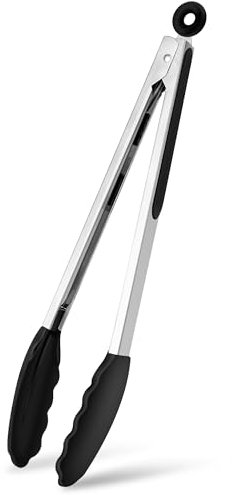 Elalove Pince Barbecue et Cuisine 39 cm en Silicone Alimentaire Sans BPA - Résistante à la Chaleur pour Four, Grill et Ustensiles de Cuisine