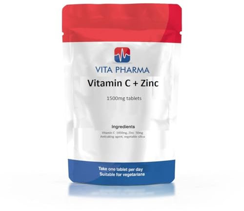 VITA PHARMA Vitamin C + Zinc 1500mg 120 Tablets
