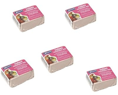 Vet Iodised Condition Pack for Caged Birds – Iodine, Calcium & Seaweed Blend for Gut Balance & Daily Care –For Budgies,Parrots,Finches –Chunk Format –Pack of 1, 2, 3, 4, 5, 6, 8, or 10_Pack Of 5