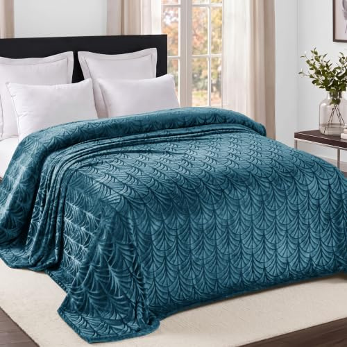 Whale Flotilla Kuscheldecke Flauschig Fleecedecke Decke 230x270 cm | Graublau, Weiche, Leichte Sofadecke Tagesdecke, Warme Flanell Couchdecke Wohndecke