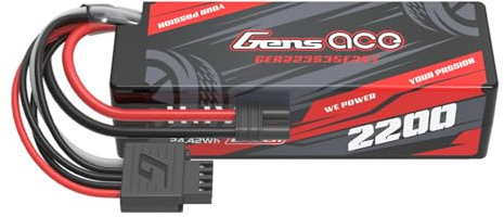 Gens ace 3S LiPo Akku 11,1 V 2200 mAh 35C Hardcase mit IEC2-Stecker – RC Auto Batterie für 1/18 Mini-Modelle