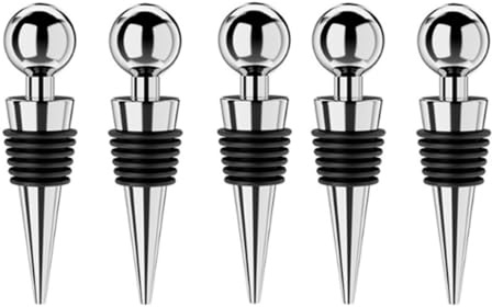Weinverschluss, Edelstahl-Weinkorken-Flaschenaufsatz, wiederverwendbarer Champagner-Stop, für Wein, Champagner (Silber)