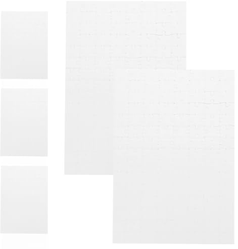 Abaodam 4 Satz Selbstgemacht Holzpuzzle Puzzleteile Wärme Transfer Blanko Puzzle Teile A4 Papier für Basteln