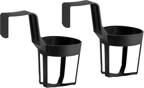 Hopzab 2 Pieces Car Cup Holder Set, Vehicle Door Drink Bottle Mounts, Automotive Interior Accessory, ABS Plastic, Black