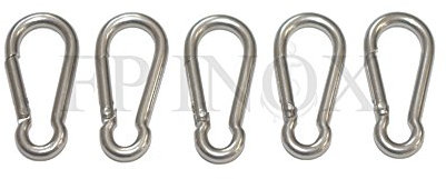 Mousqueton 3mm ( Lot de 5 ) inox 316 Longueur 32mm