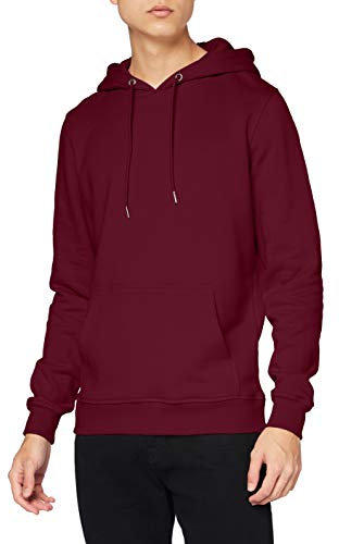 Urban Classics Herren Basic Sweat Hoody Kapuzenpullover, per Pack Rot (Port 1157), Small (Herstellergröße: S)