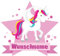 Samunshi® Großes Einhorn Wandtattoo Türschild mit Name personalisierbar Kinderzimmer Türaufkleber Baby Wandaufkleber - 25x22cm mehrfarbig