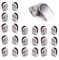UCSLIFE 24pcs Glashalter 6-8mm, Edelstahl, Rostfrei, Verstellbar, Flache Rückseite, Balustrade, Treppe, Geländer, Baustoffe, Silber