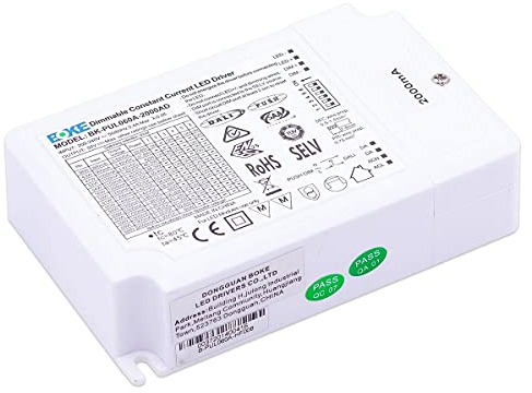 LED Treiber 60W 3-42V 0.8-2A IP20 dimmbar DALI / 1-10V / PUSH, BOKE BK-PUL060A-2000AD Konstantstrom CC
