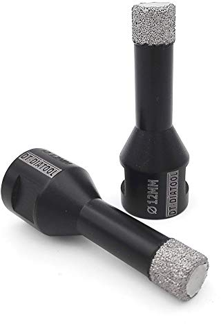DT-DIATOOL Foret Diamant 2PCS 12mm Scie Cloche pour Forage à Sec Carrelage Porcelaine Marbre Céramique Granit