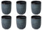Villeroy & Boch LAVE GRIS Kaffeebecher 400ml 6er Set grau Steingut