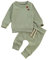 Geagodelia Babykleidung Set Baby Jungen Mädchen Kleidung Outfit Langarm T-Shirt Top + Hose Neugeborene Weiche Einfarbige Babyset T-8718 (Grün, 0-3 Monate)