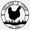 Plaketten Für Hühnerstall, Metall Schild mit Huhn, Personalisiert mit Name und Jahr/Datum,Hausdekor, Bauernhaus-Dekoration, Hühnerschilder für draußen, Hühnerfarm Dekoration, Hühner Schild (Design 2)