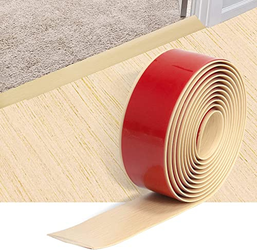 MIVIDE 400x4cm Übergangsprofil Selbstklebend, Vinyl Übergangsprofil, Übergangsleiste Boden Selbstklebend für Laminat, Türleiste, Bodenleiste (Ahornfarben)