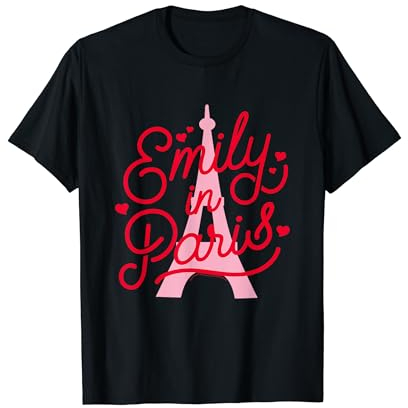 Emily in Paris Eiffelturm und Logo T-Shirt