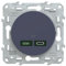 Schneider Electric - Odace - Chargeur USB C 65W - Forte Puissance pour Charge app, Mobiles - Cobalt - S550406