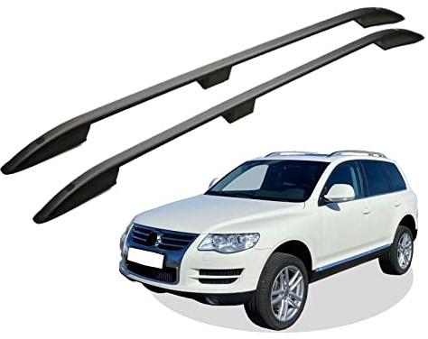 Dachreling passend für VW Touareg Baujahr ab 2003-2009 (Schwarz) mit ABE