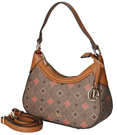 L.CREDI Schultertasche KIANA, 99-Ohne Größen:-, Color:braun-kombi
