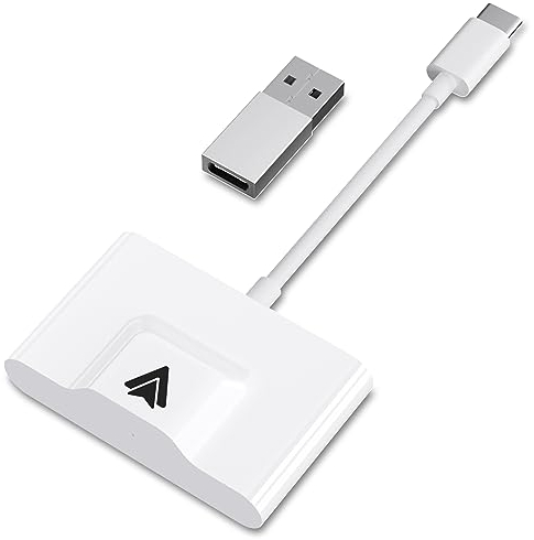 Android Auto Wireless Adapter, Android Auto USB C Dongle für Android Autoradio, für OEM Wired Android Auto Cars ab 2016-2023, Unterstützt USB & Type-C Interface, Kompatibel mit Android 11 und Höher