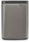 Brabantia - Bo Abfalleimer 4L - Abfalleimer klein & stilvoll - Leicht zu öffnender, sanft schließender Deckel - Hygienisch & platzsparend - Wandmontage - für Bad, Toilette, Schlafzimmer - Platin