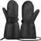 Hyeek Handschuhe mit Reissverschluss Kinder, Skihandschuhe Kinder Wasserdicht Fäustlinge Winterhandschuhe, Schneehandschuhe Snowboard Ski Handschuhe für Jungen und Mädchen (M(4-5Jahre), Schwarz)