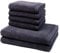 Möve - Superwuschel - 4 X Handtuch 2 X Duschtuch - im Set - Baumwolle (6er Set Dark Grey)