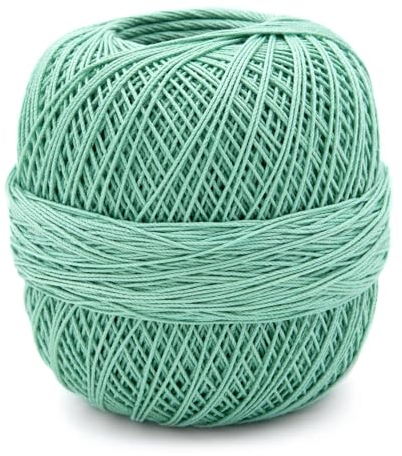 Häkelgarn 10 von Gründl, Filethäkelgarn,Stärke 10, 50 g / 280 m,100% Baumwolle, NS 1,25-1,5 (15 minzgrün)