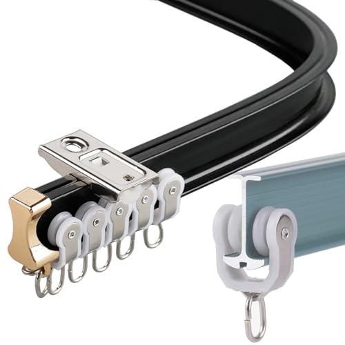 Gardinenschiene Flexible Vorhangschiene 650cm Bis 100cm Deckenschiene Aus Aluminium, Wand Vorhangschienen, Schienen Leise Für Vorhang, Für Fenster, Duschen, Krankenhäuser Und Betten