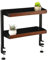 Clamp on Desk Shelf, Desktop or Under Desk 2 Tier Shelf Desk Extension Organizer Display Rack with Adjustable Metal Storage Tray for Table Accessories, Gaming Devices, Dresser Top