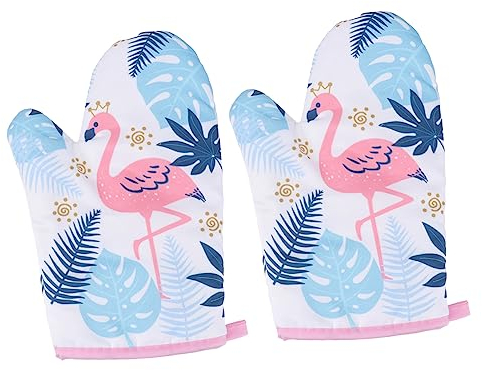 Cabilock 1 Par Guantes de microondas Guante Guante de Cocina Barbacoa Guantes de Cocina Guantes aislantes de Calor Guante de microondas para Hornear Rosa