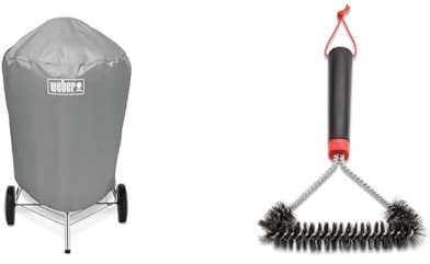 WEBER Accessoire Barbecue 7176 - Housse Barbecue Charbon 57 CM & 12 Three-Sided Grill Brush