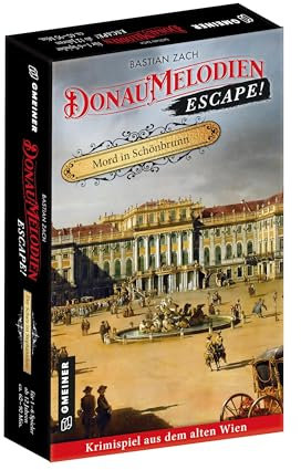 Gmeiner, Donaumelodien Escape - Mord in Schönbrunn, Spannendes Krimi Escape Gesellschaftsspiel, Kooperatives Rätsel-Abenteuer, Für 1–6 Spieler ab 12 Jahren